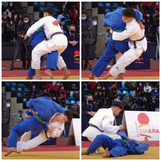 Javier Benedí, en acción durante el campeonato de España de judo.