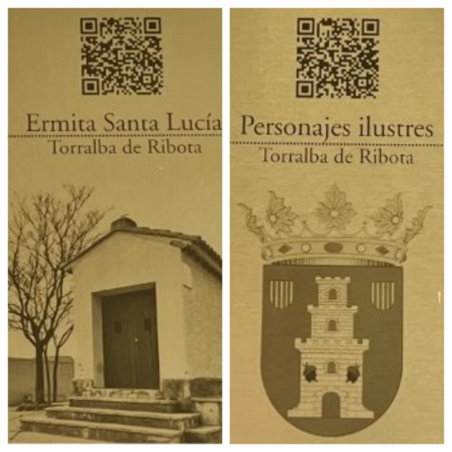 Placas preparadas por Florencio de Pedro en Torralba de Ribota.