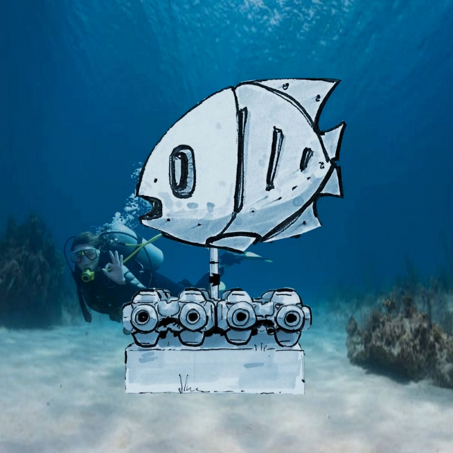 "Mofish-2021", del artista francés Mathias Souverbie