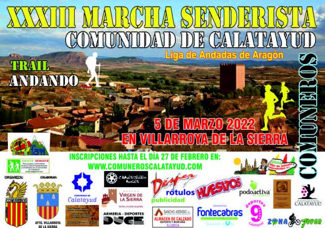 Cartel de la XXXIII Marcha Senderista Comunidad de Calatayud.
