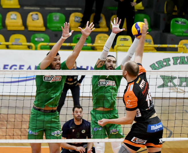 Foto del partido Panathinaikos - CV Teruel, ida de los cuartos de final de la Challenge Cup