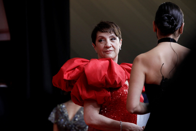 Blanca Portillo en la alfombra roja de los Premios Goya 2022.