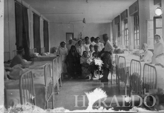 Hospital musulmán de Zaragoza, ubicado en la plaza de los Sitios de Zaragoza durante la Guerra Civil.