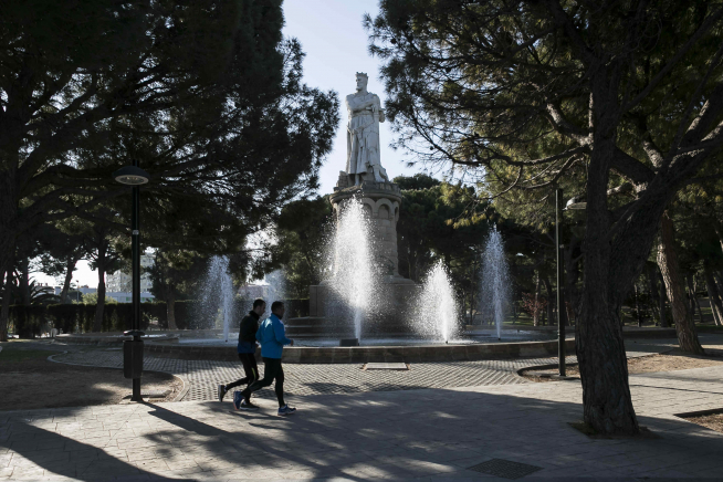 Monumento al Batallador en el Parque Grande de Zaragoza