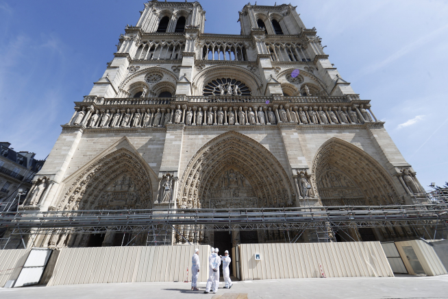 Obras de rehabilitación en la catedral de Notre Dame