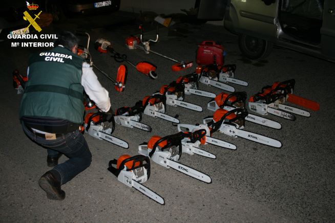 Motosierras robadas.