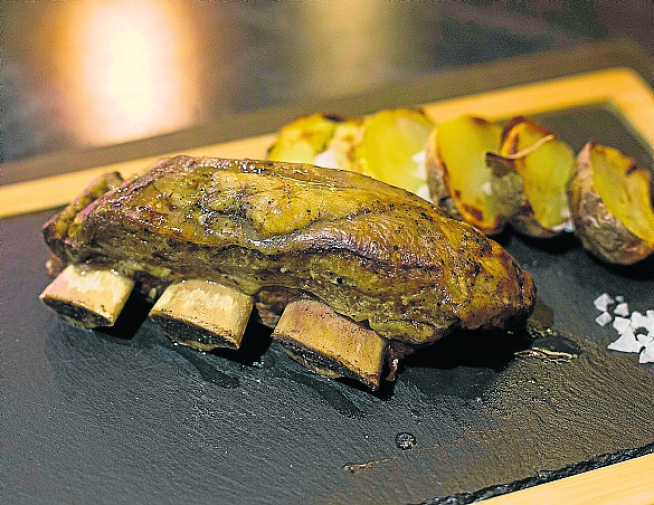 Costilla de ternera del restaurante Tajo Bajo