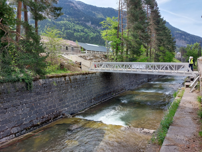 Nueva pasarela de acceso al entorno a la Estación de Canfranc