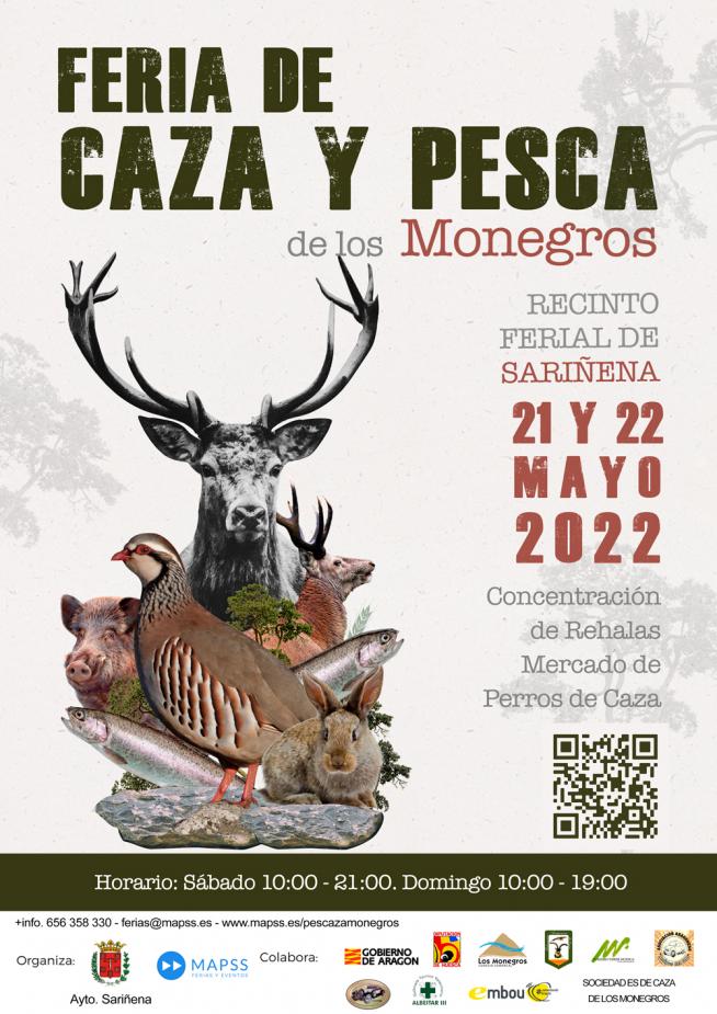 Cartel Feria de Caza y Pesca.