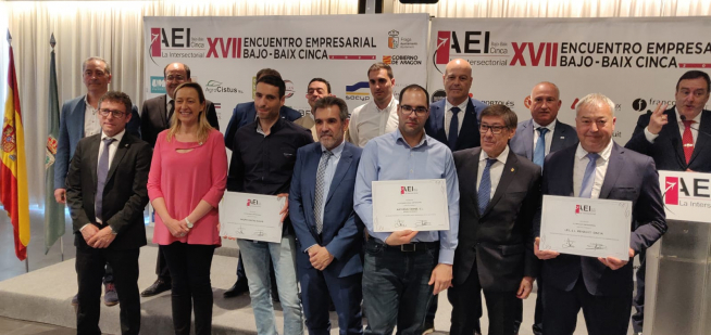 Premiados en el encuentro empresarial de Fraga.