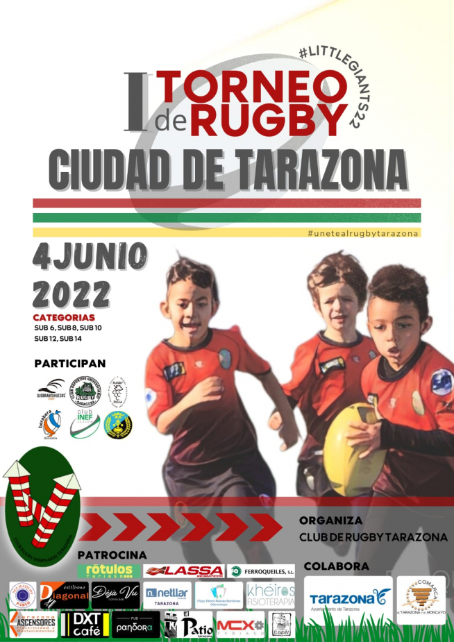 Cartel del I Torneo de Rugby Ciudad de Tarazona.