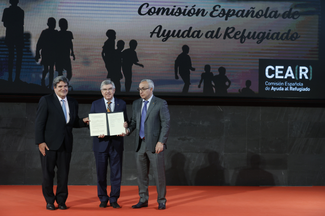 El presidente del Comité Olímpico Internacional Thomas Bach visita España