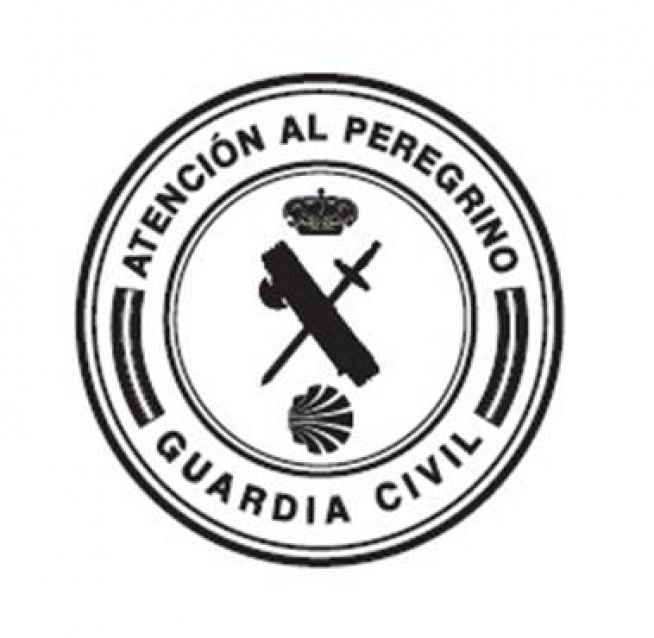 Sello para la credencial del peregrino del Camino de Santiago.
