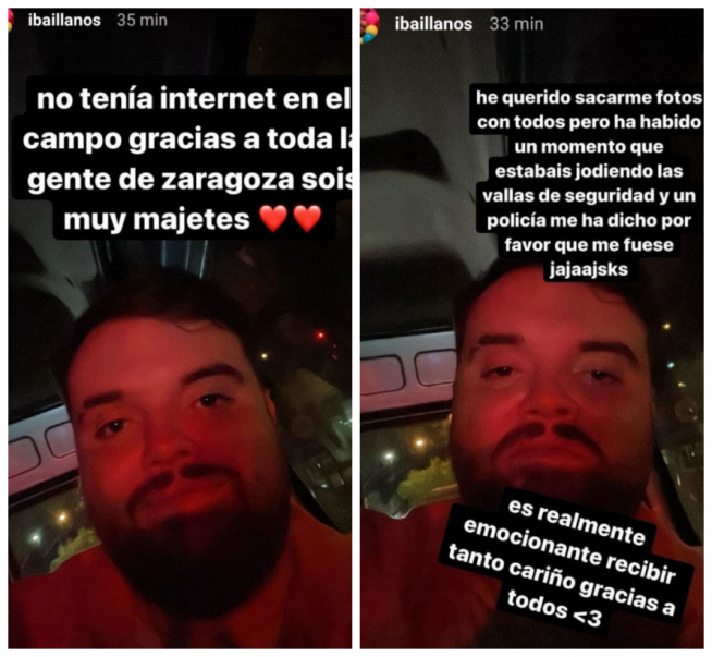 Ibai se despide de Zaragoza en Instagram.