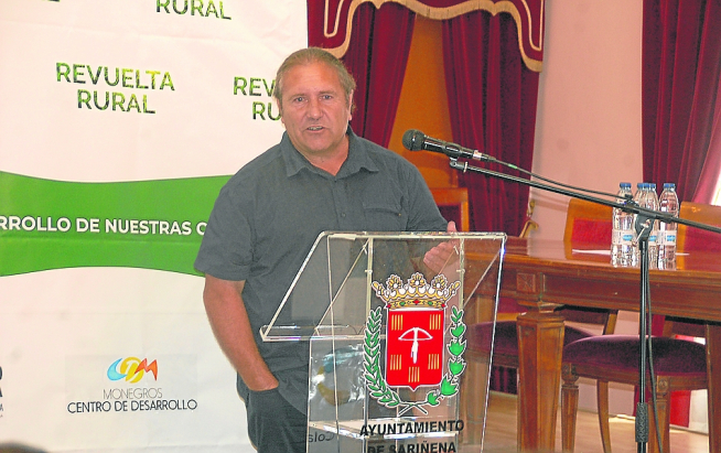José Manuel Penella, presidente del Ceder Monegros, en la presentación del evento.