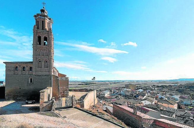 Vista del municipio de Alcalá de Gurrea desde la iglesia de San Jorge.