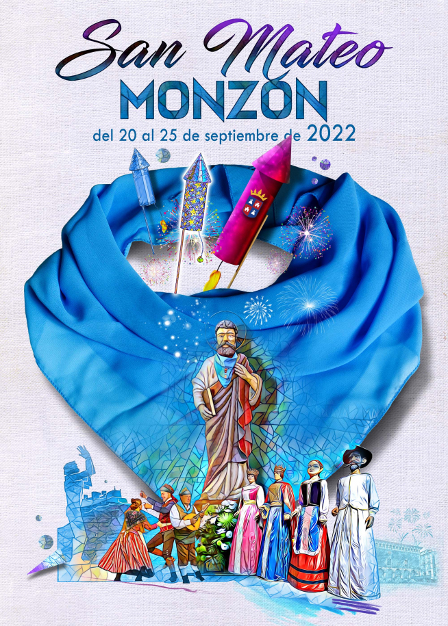 Cartel anunciador de las fiestas de Monzón.