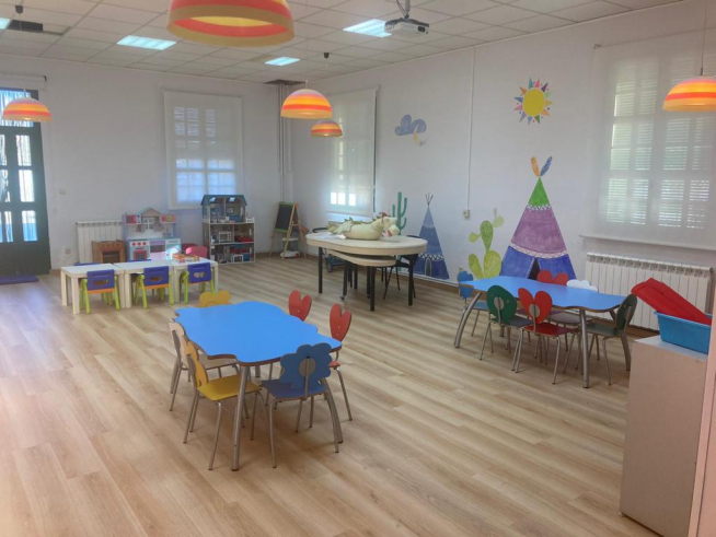 El Ayuntamiento de Alcalá de Gurrea ha habilitado la ludoteca como aula para la nueva escuela.