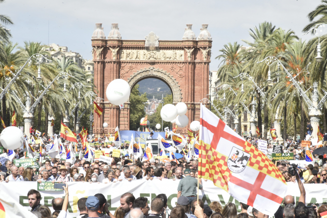 Manifestación en favor del español como lengua vehicular en Cataluña