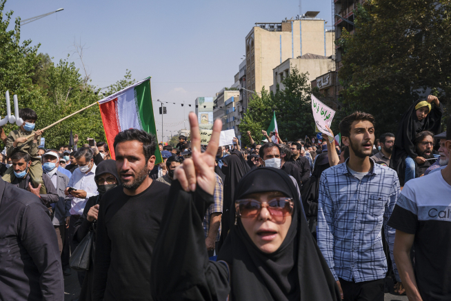 Movilizaciones en Teherán a favor del Gobierno iraní.