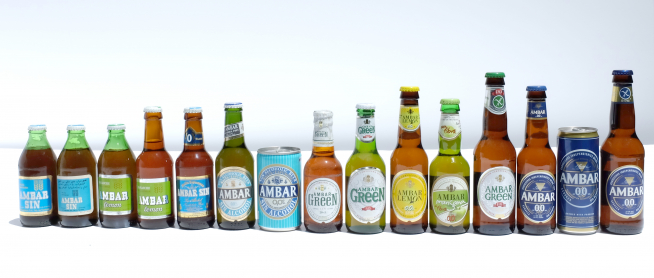 La gama de cervezas sin alcohol de Ambar, desde 1976.