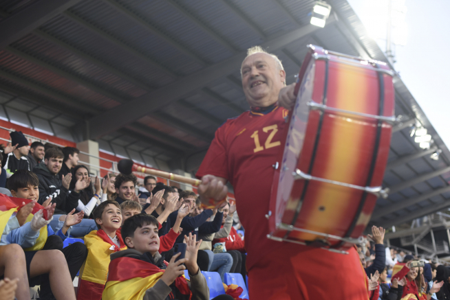 Partido de fútbol de selecciones sub-21, España-Noruega en El Alcoraz en Huesca