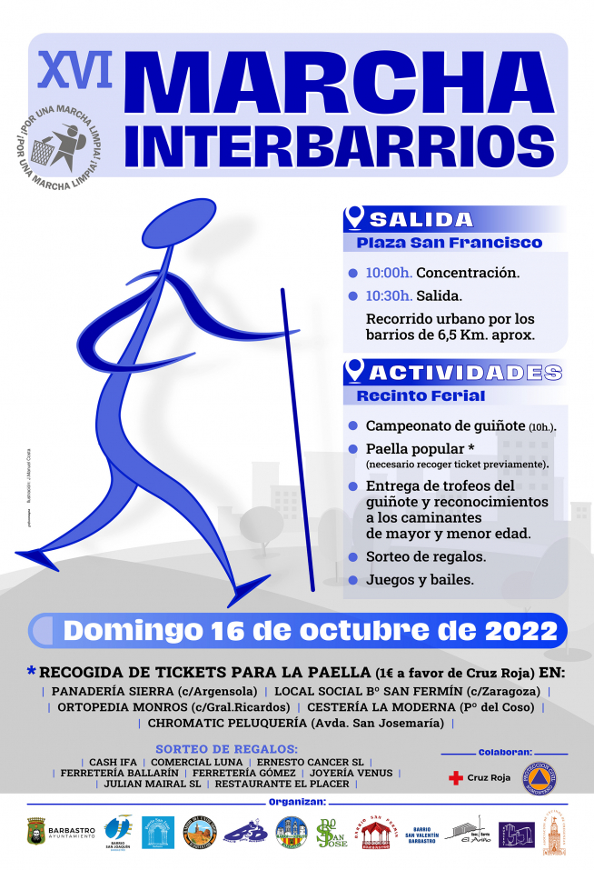 Cartel de la Marcha Interbarrios de Barbastro.