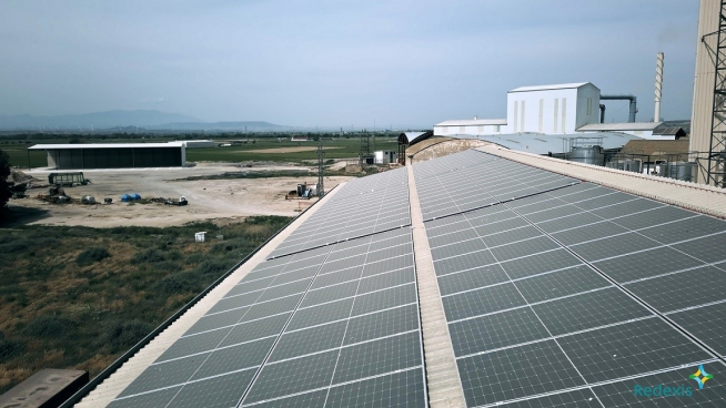 Las placas solares instaladas en la Cooperativa por Redexis.