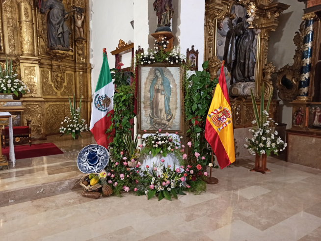 Una de las celebraciones en el convento de Santa Clara de Borja.