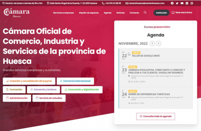 Imagen de la nueva web.