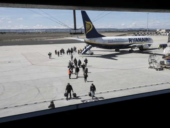 Vuelo de Ryanair desde el aeropuerto de Zaragoza