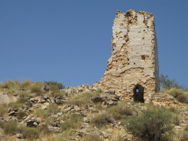 El torreón de Redehuerta, en Alcañiz (Teruel), incluido en la lista roja de patrimonio de Hispania Nostra.