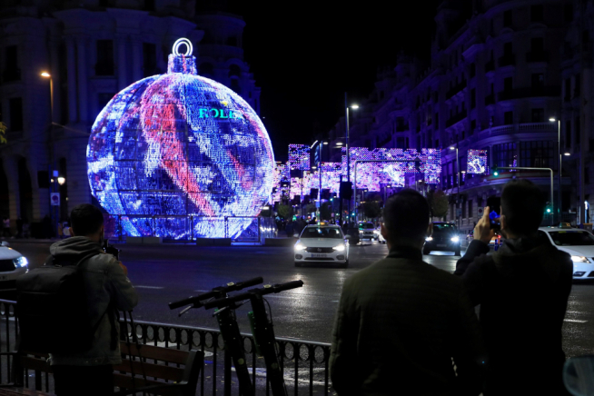Luces de Navidad en Madrid, en foto de archivo de 2020