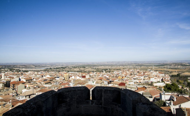 Vistas de Caspe desde la Torre de Salamanca.