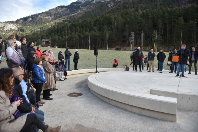 Imágenes de la inauguración de la nueva urbanización de la estación.