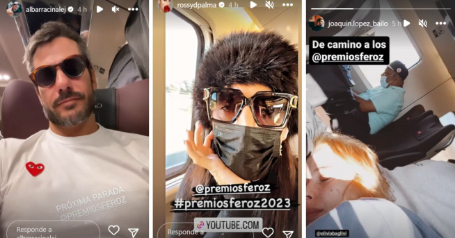 Historia de Instagram de los actores Alejandro Albarracín, Rossy de Palma y Olivia-Baglivi