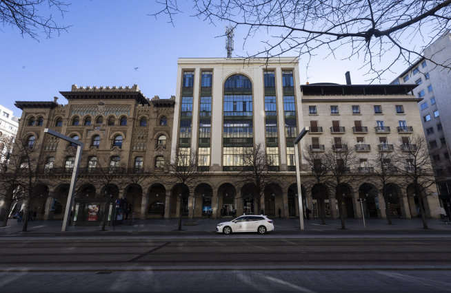 Edificio de Correos y Telefónica en el Paseo de la Independencia de Zaragoza
