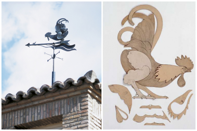 La veleta de Pablo Gargallo que corona el museo con su nombre en el centro de Zaragoza.