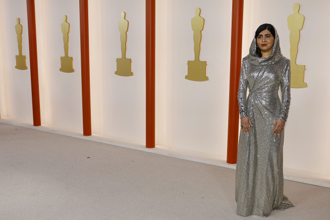 Malala, con un vestido de lentejuelas de Ralph Lauren.