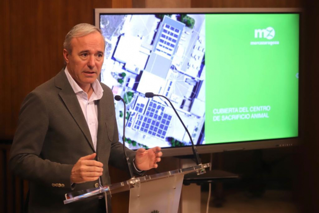 El alcalde de Zaragoza, Jorge Azcón, detalla el plan energético para Mercazaragoza.