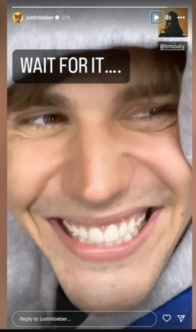 Imagen del vídeo compartido por Justin Bieber