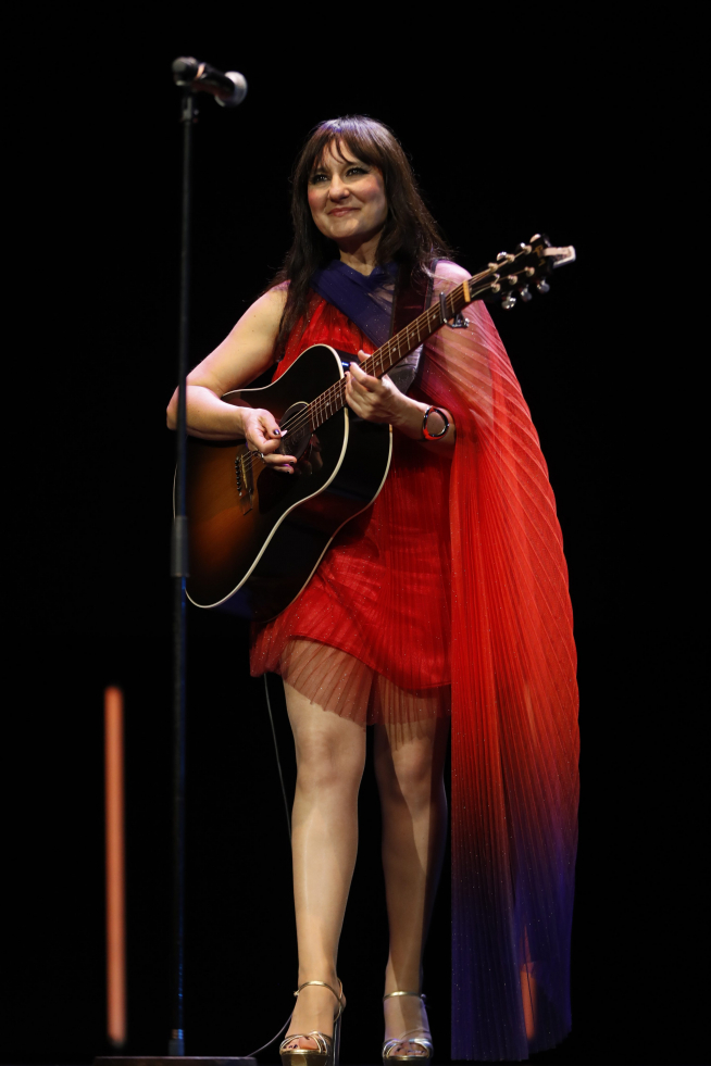 Eva Amaral, en la gala del Festival de Málaga, en la previa al concierto.