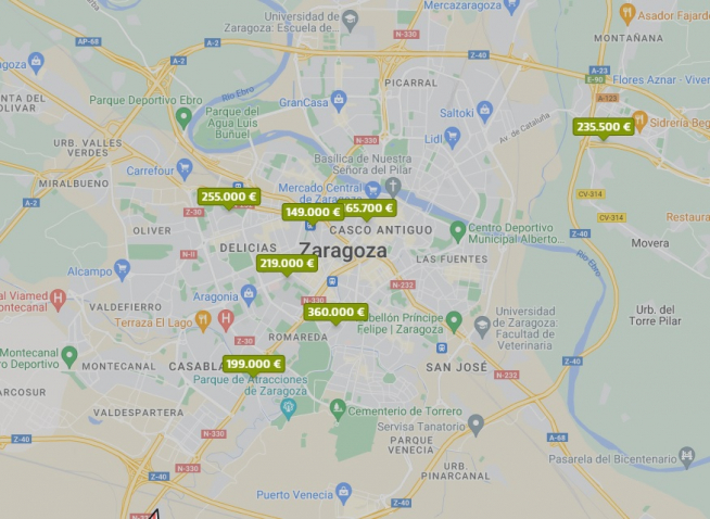 Aquí están localizadas todas las promociones de obra nueva terminadas en Zaragoza.