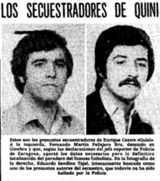 Fernando Pellejero y Eduardo Sandino, dos de los secuestradores de Quini, en la portada de HERALDO