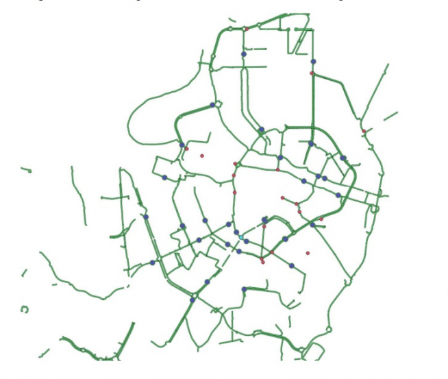 El plano del carril bici de Zaragoza, con los puntos que tendrán cámaras de seguimiento del Ayuntamiento.
