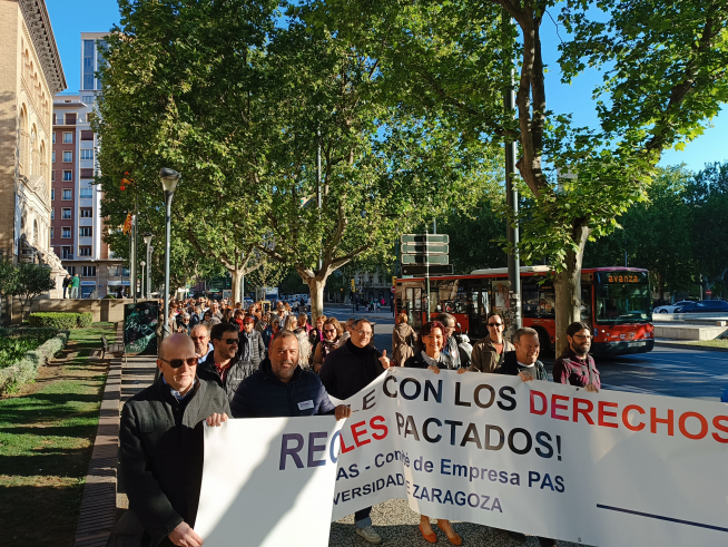Los administrativos de la Universidad de Zaragoza harán paros y huelgas