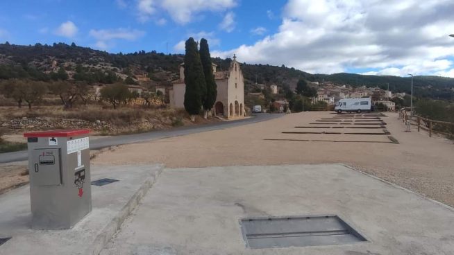 Área de estacionamiento en Cañada de Verich (Teruel)