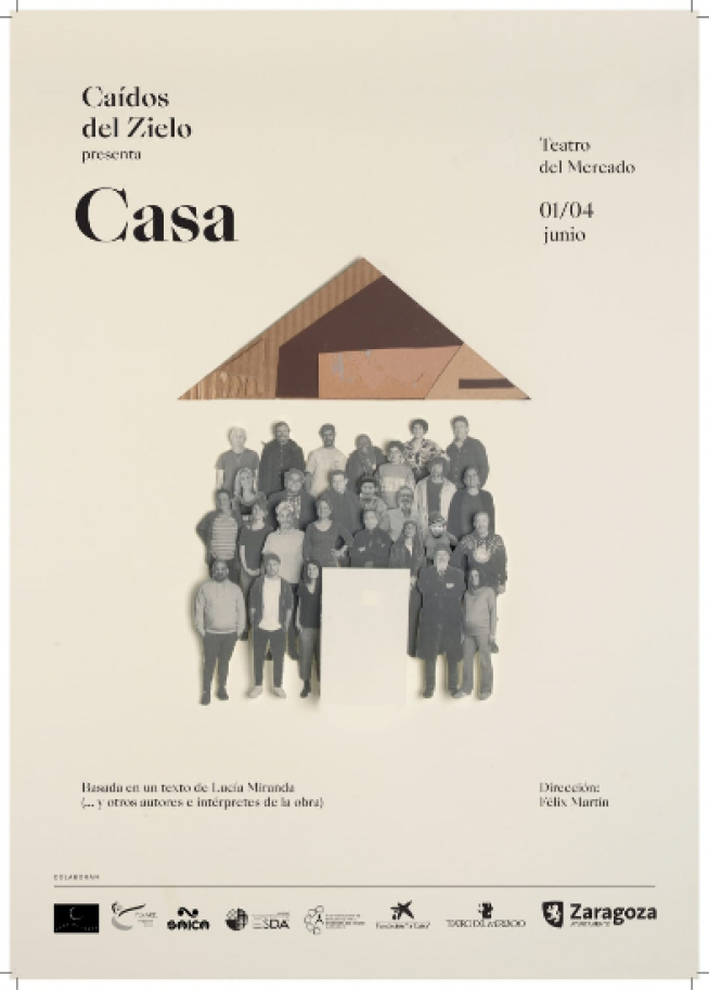 Cartel de la obra de teatro 'Casa' en la que participan personas que han vivido en la calle.