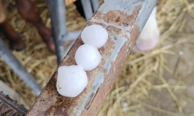 Granizo caído en El Tormillo.