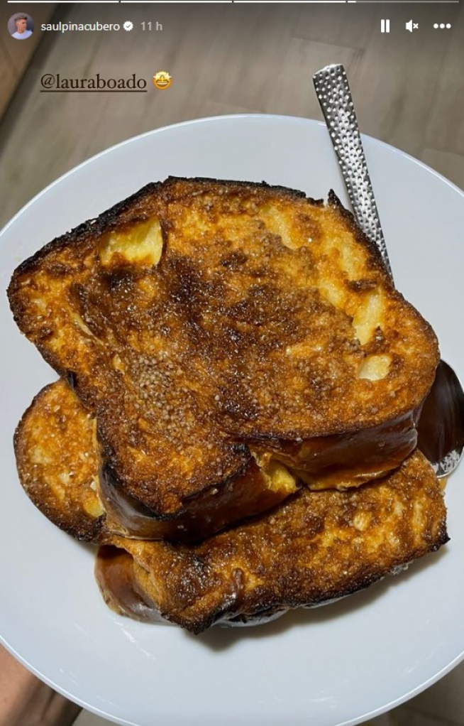 Las torrijas que cocinaron Saúl Pina y Laura Boado.